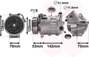 VAN WEZEL 0100k143 -  Компрессор, кондиционер